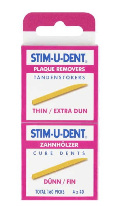 Stimudent Tandenstokers extra dun 4 x 40 stuks 160 Stuks