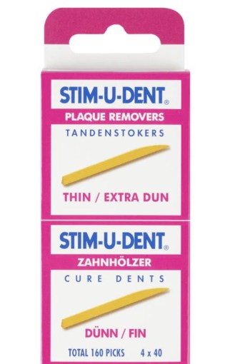 Stimudent Tandenstokers  extra dun 4 x 40 stuks 160 Stuks
