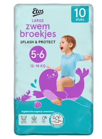 Etos Splash & Protect Zwembroekjes 5/6 Large 10 stuks