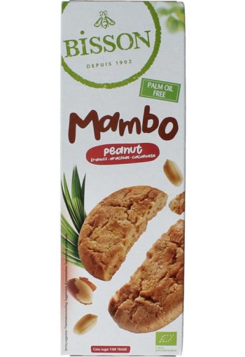Bisson Mambo koekjes pinda bio (125 Gram)