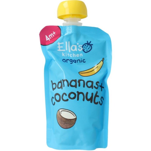 Ella's Kitchen Bananas & coconut knijpzakje 4+ maanden bio (120 Gram)