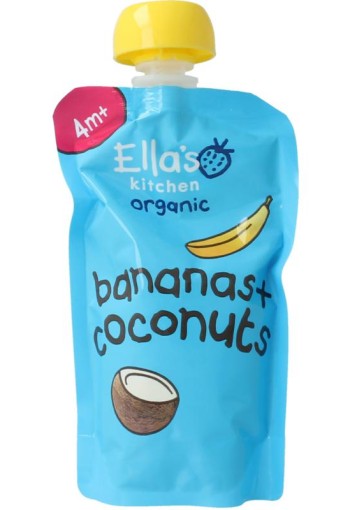 Ella's Kitchen Bananas & coconut knijpzakje 4+ maanden bio (120 Gram)