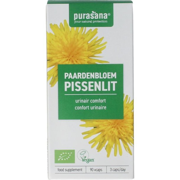 Purasana Paardenbloem vegan bio (90 Vegetarische capsules)