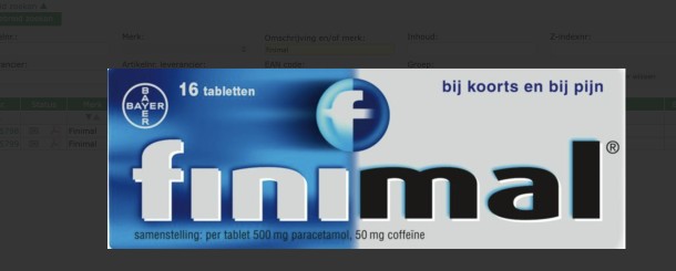 Finimal Paracetamol met coffeine 500/50mg (16 Tabletten)