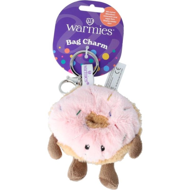 Warmies bag charm donut