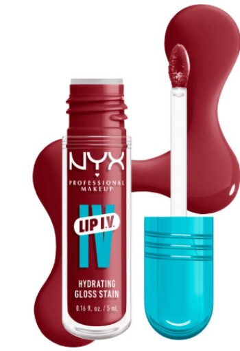 NYX Professional Makeup Lip IV Hydraterende Lipgloss Stain Drippin in Rose