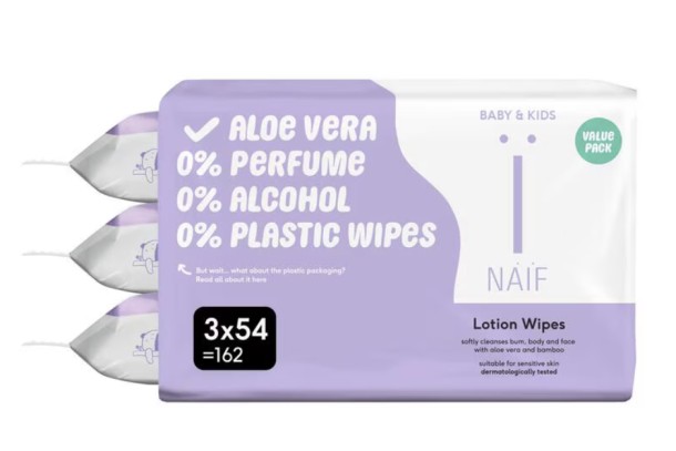 Naif Baby wipes 3 x 54 Stuks