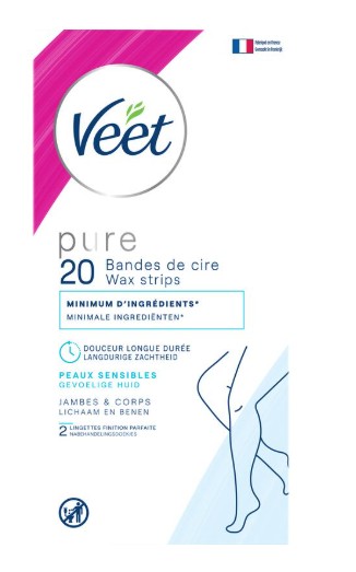 Veet Pure Lichaam & Benen Waxstrips 20 stuks