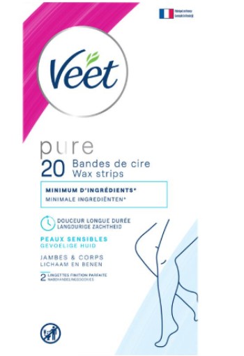 Veet Pure Lichaam & Benen Waxstrips 20 stuks