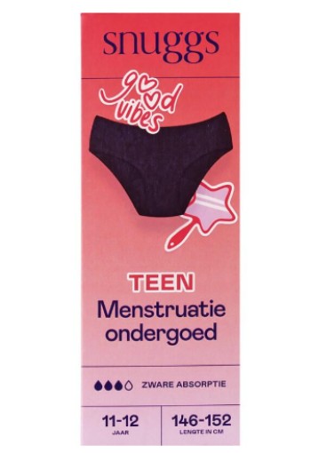 Snuggs Teen 11-12Y Heavy Absorption Black