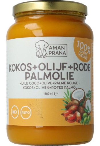 Amanprana Kokos-olijf-rode palm bio (1600 ml)