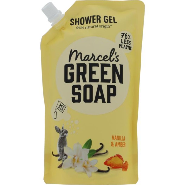 Marcel's Green Soap Shower Gel Vanilla & Amber Navulling (500 ml)