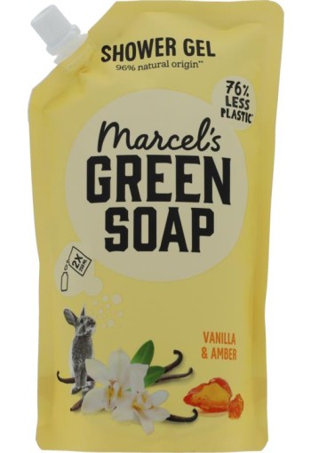 Marcel's Green Soap Shower Gel Vanilla & Amber Navulling (500 ml)