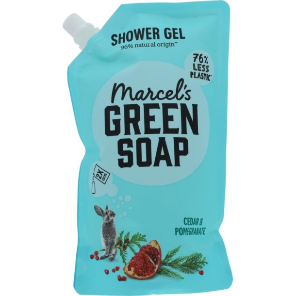 Marcel's Green Soap Shower gel Cedar & Pomegranate Navulling (500 ml)