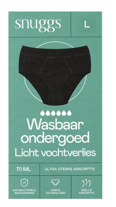 Snuggs Incontinentieondergoed Zwart Maat L