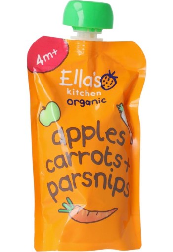 Ella's Kitchen Apples carrots & parsnips 4+ maanden knijpz bio (120 gr)