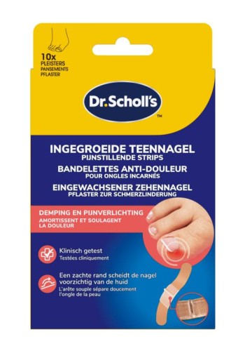 Dr. Scholl's Ingegroeide teennagel pijnverlichtende strips (10 st)