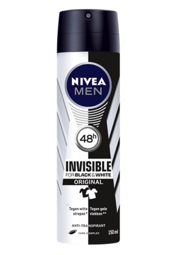 NIVEA MEN DEODORANT DEOSPRAY INVISIBLE BLACK AND WHITE 150 ML