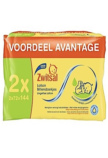 Zwitsal Billendoekjes Lotion 2x72st