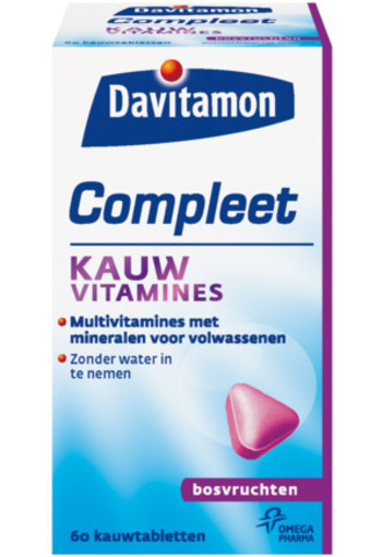 Davitamon Kauwvitamines Bosvruchten 60tb