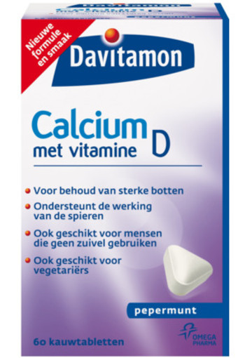 Davitamon Calcium Met Vitamine D Mint 60kt