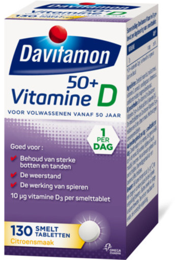 Davitamon Vitamine D 50+ Smelttablet 130tab