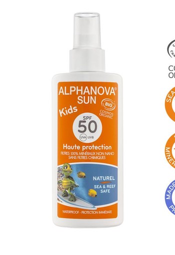 Alphanova Sun Sun spray kids vegan SPF50 (125 Milliliter)