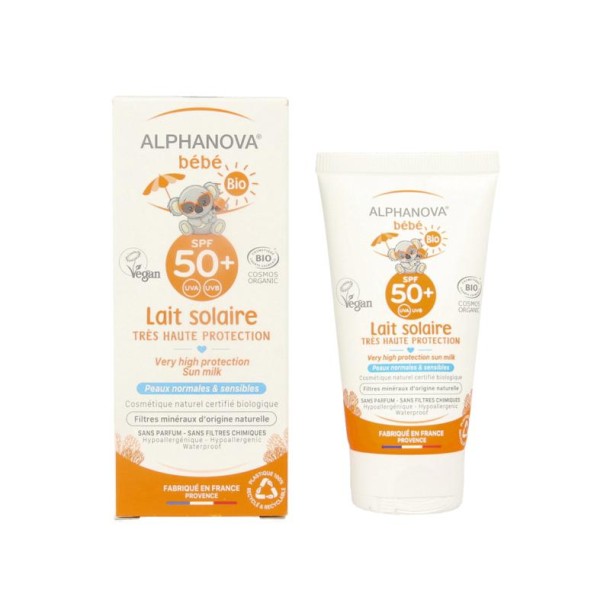 Alphanova Sun Sun zonnebrand milk baby zonder parfum SPF50 (50 Gram)