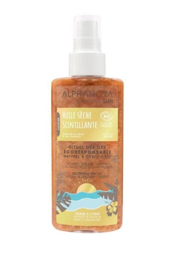 Alphanova Sun Sun dry oil spray glitter vegan (125 Milliliter)