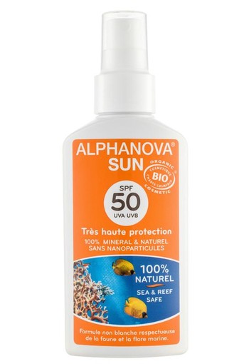 Alphanova Sun Sun spray vegan SPF50 (125 Milliliter)