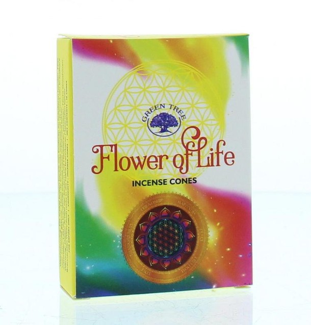 Green Tree Kegelwierook flower of life (10 Stuks)