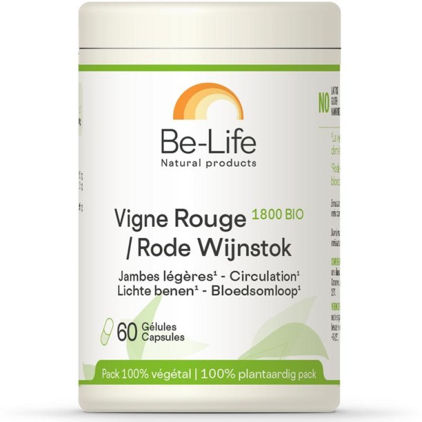 Be-Life Rode wijnstok 1800 bio (60 Softgels)