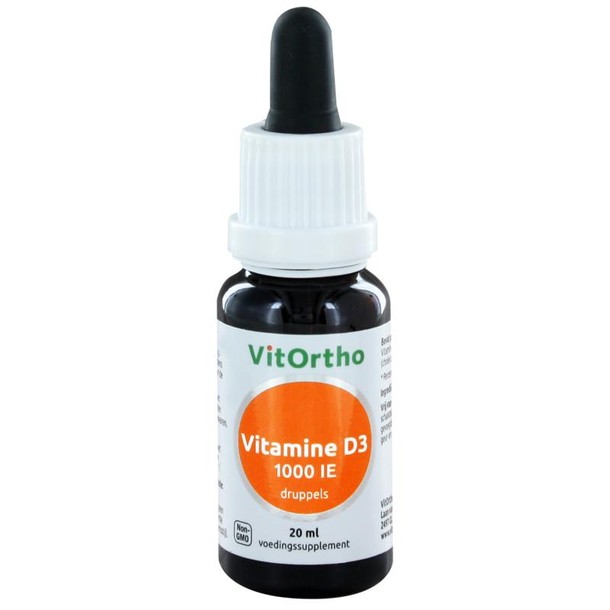 Vitortho Vitamine D3 1000IE druppels (20 Milliliter)