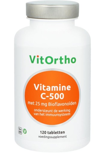 Vitortho Vitamine C-500 met 25 mg bioflavonoiden (120 Tabletten)