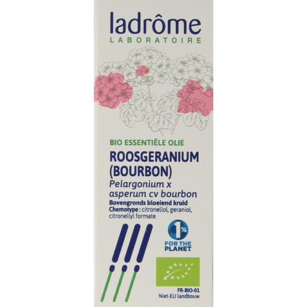 Ladrome Roos geranium olie bio (10 Milliliter)