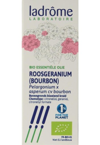 Ladrome Roos geranium olie bio (10 Milliliter)