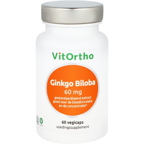 Vitortho Ginkgo Biloba voorheen focusform (60 Vegetarische capsules)