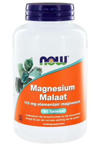 NOW Magnesium malaat 115mg (180 Tabletten)