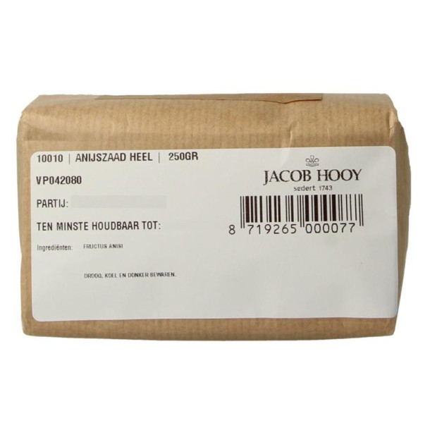 Jacob Hooy Anijszaad heel (250 Gram)