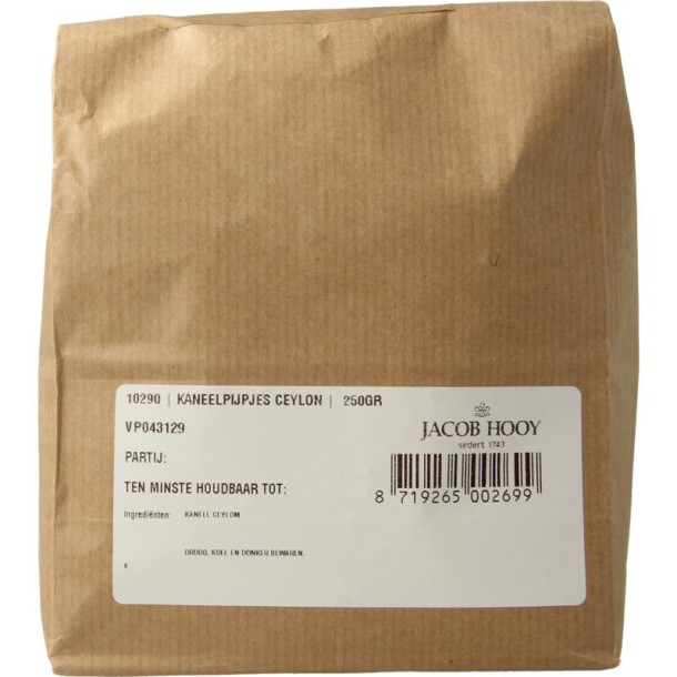 Jacob Hooy Kaneel pijpjes Ceylon (250 Gram)