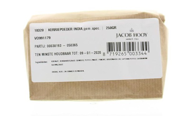 Jacob Hooy Kerriepoeder India (250 Gram)