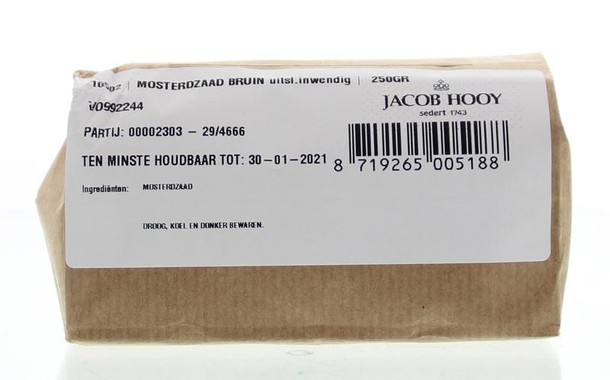 Jacob Hooy Mosterdzaad bruin (250 Gram)