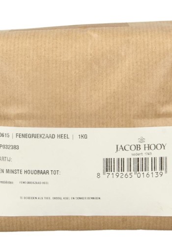 Jacob Hooy Fenegriekzaad heel (1 Kilogram)