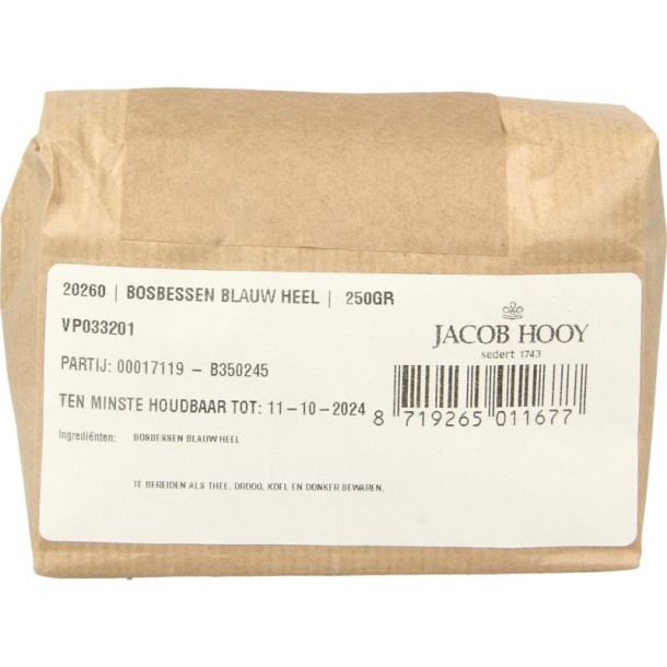 Jacob Hooy Bosbessen blauw (250 Gram)