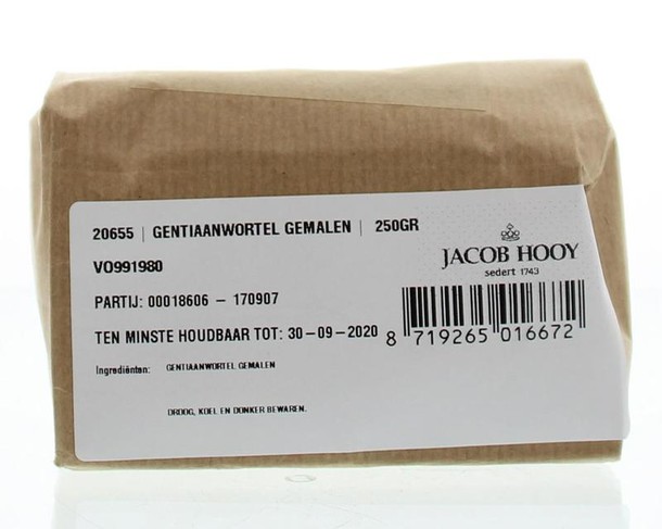 Jacob Hooy Gentiaanwortel gemalen (250 Gram)