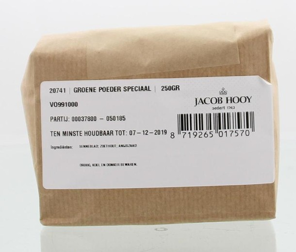 Jacob Hooy Groene poeder speciaal (250 Gram)