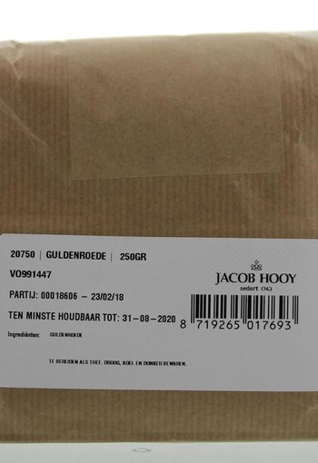 Jacob Hooy Guldenroede gesneden (250 Gram)