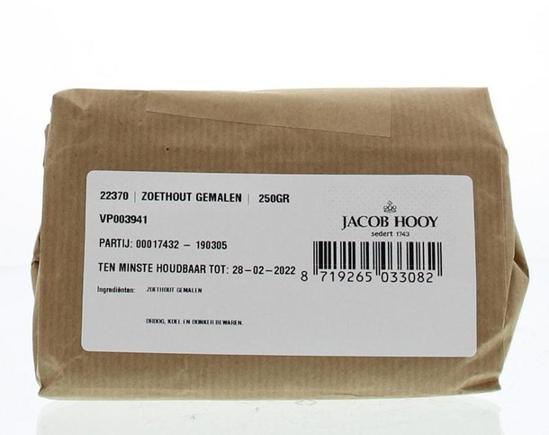 Jacob Hooy Zoethout ongeschild gemalen (250 Gram)