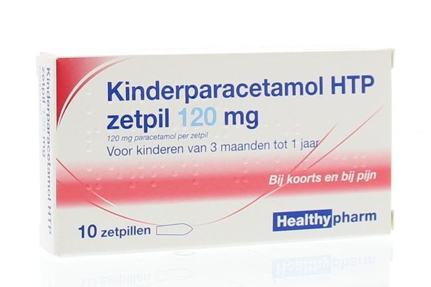 Healthypharm Paracetamol kind 120mg (10 Zetpillen)