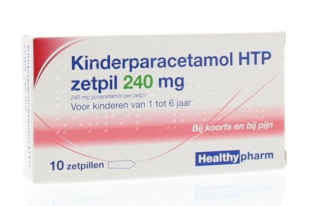 Healthypharm Paracetamol kinderen 240mg (10 Zetpillen)